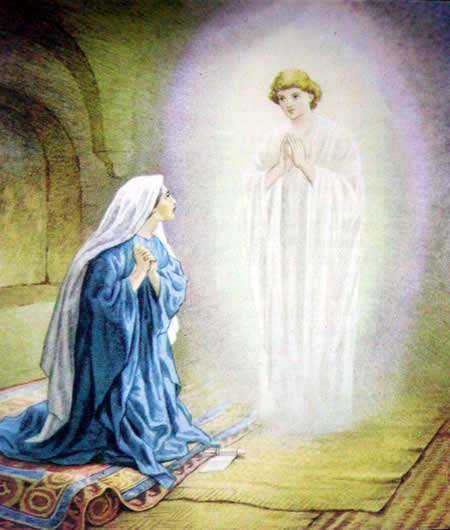 Resultado de imagen para La Virgen María y el ángel
